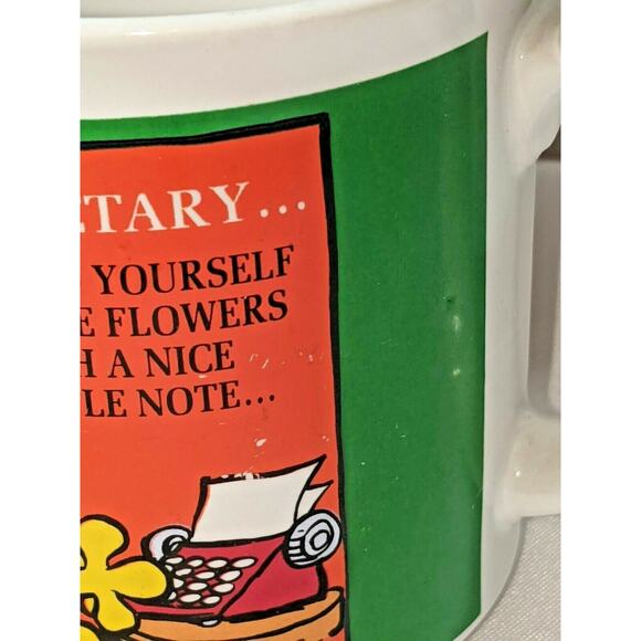 Vintage 1989 Grimmy Coffee Mug "To My Secretary" Comic Strip MGM Licensed - Picture 3 of 7